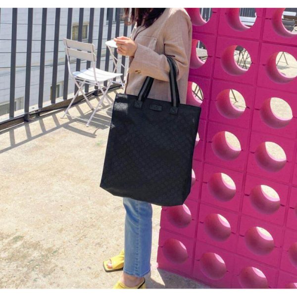 Replica Gucci GG Guccissima Black Nylon Tall Tote Bag - Image 3