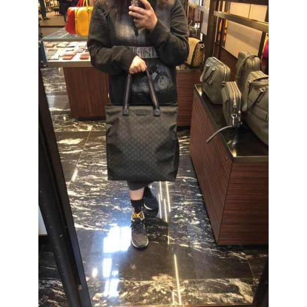Replica Gucci GG Guccissima Black Nylon Tall Tote Bag - Image 4