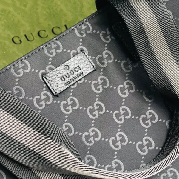 Replica Gucci GG Guccissima Black Nylon Tote Bag - Image 8