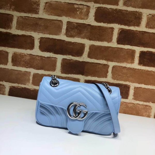 Replica Gucci GG Marmont Mini Chevron Leather Matelasse Bag - Image 2