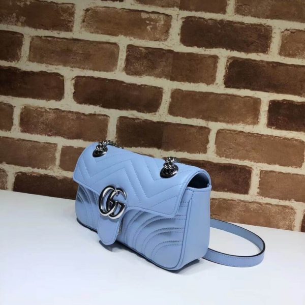 Replica Gucci GG Marmont Mini Chevron Leather Matelasse Bag - Image 3