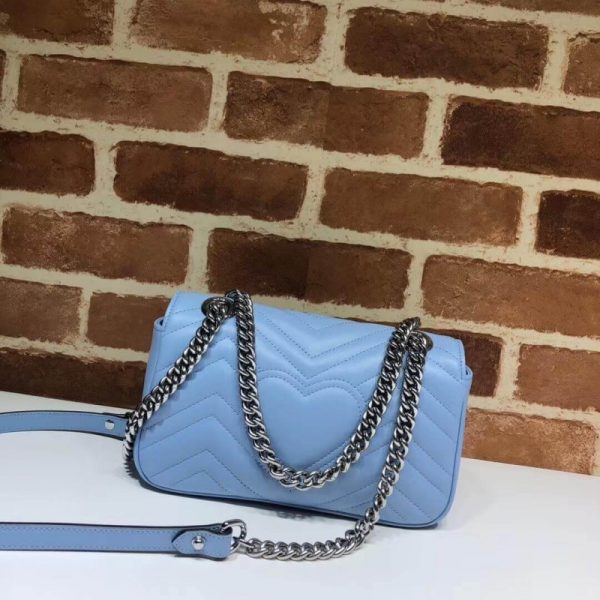 Replica Gucci GG Marmont Mini Chevron Leather Matelasse Bag - Image 5