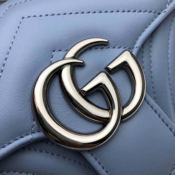 Replica Gucci GG Marmont Mini Chevron Leather Matelasse Bag - Image 6