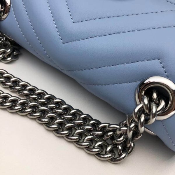 Replica Gucci GG Marmont Mini Chevron Leather Matelasse Bag - Image 9
