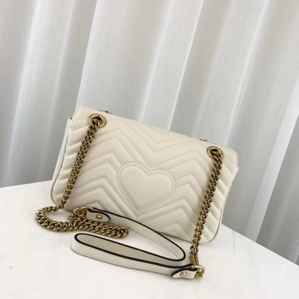 Replica Gucci GG Marmont Chevron Leather Shoulder Bag - Image 3
