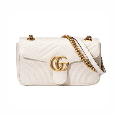 Replica Gucci GG Marmont Chevron Leather Shoulder Bag