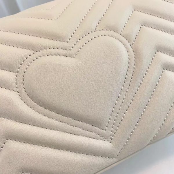 Replica Gucci GG Marmont Chevron Leather Shoulder Bag - Image 9