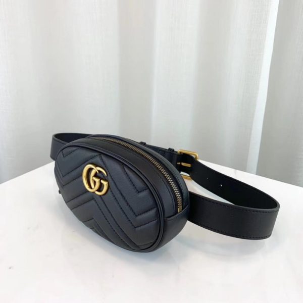 Elegant Gucci GG Marmont Leather Belt Bag – Stylish Replica - Image 11