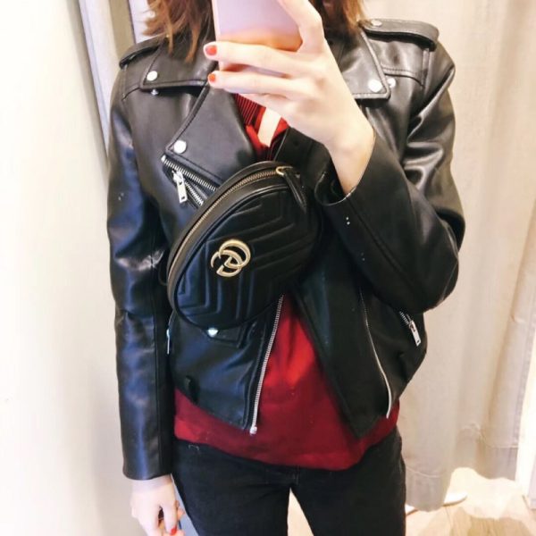 Elegant Gucci GG Marmont Leather Belt Bag – Stylish Replica - Image 5
