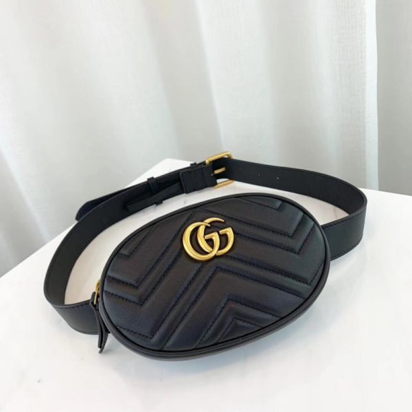 Elegant Gucci GG Marmont Leather Belt Bag – Stylish Replica - Image 9