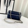 Best Replicas Bags - Gucci GG Marmont Matelasse Mini Bag 446744 - Blue Replica Shop For Best Louis Vuitton LV Replica Bags With Cheap Price