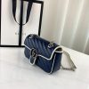 Best Replicas Bags - Gucci GG Marmont Matelasse Mini Bag 446744 - Blue Replica Shop For Best Louis Vuitton LV Replica Bags With Cheap Price