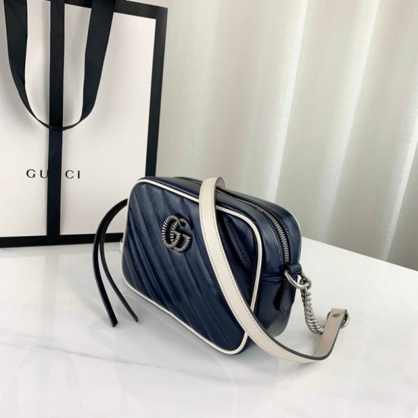Replica Gucci GG Marmont Mini Bag in Blue - Image 2