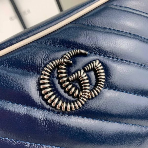 Replica Gucci GG Marmont Mini Bag in Blue - Image 5