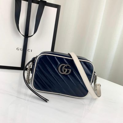 Replica Gucci GG Marmont Mini Bag in Blue