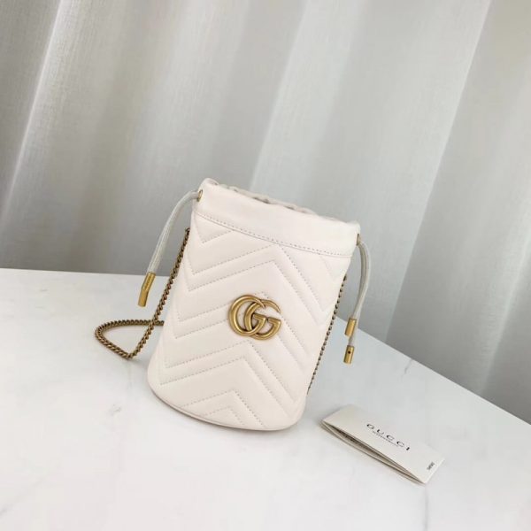 Gucci GG Marmont Mini Replica Bucket Bag - Matelasse Design - Image 2