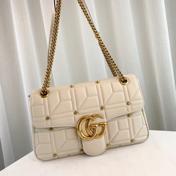 Replica Gucci GG Marmont Studded Shoulder Bag - Image 7