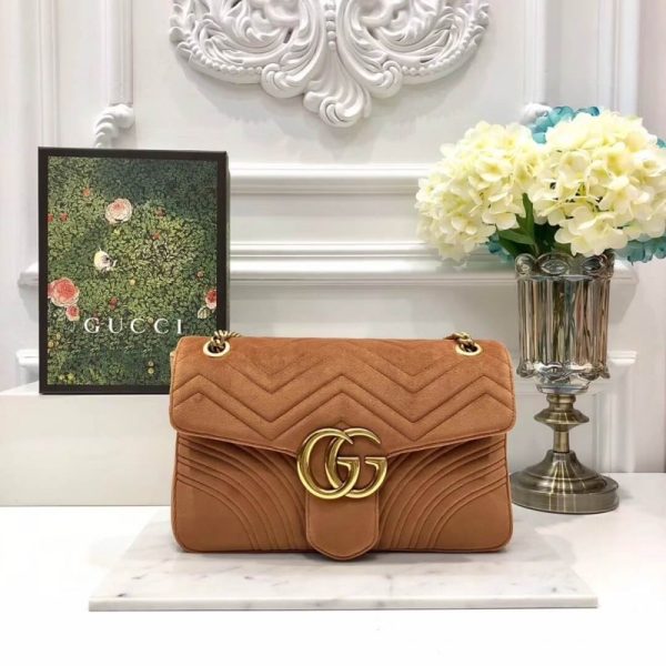 Gucci GG Marmont Velvet Shoulder Bag - Medium Replica 443496 - Image 2