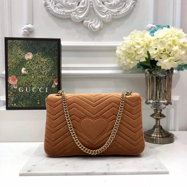 Gucci GG Marmont Velvet Shoulder Bag - Medium Replica 443496 - Image 4