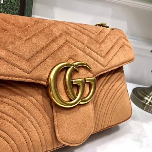 Gucci GG Marmont Velvet Shoulder Bag - Medium Replica 443496 - Image 5