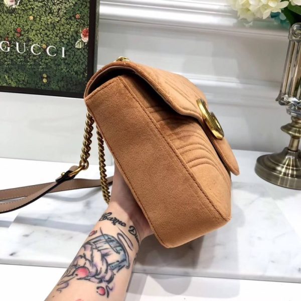 Gucci GG Marmont Velvet Shoulder Bag - Medium Replica 443496 - Image 6