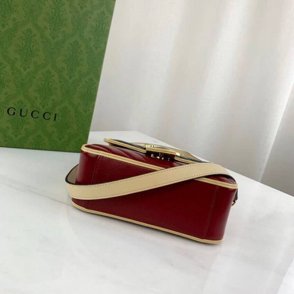 Replica Gucci GG Marmont Mini Bag – Blue & Red Leather - Image 6