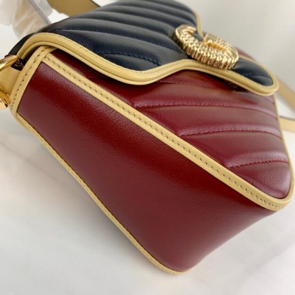 Replica Gucci GG Marmont Mini Bag – Blue & Red Leather - Image 8