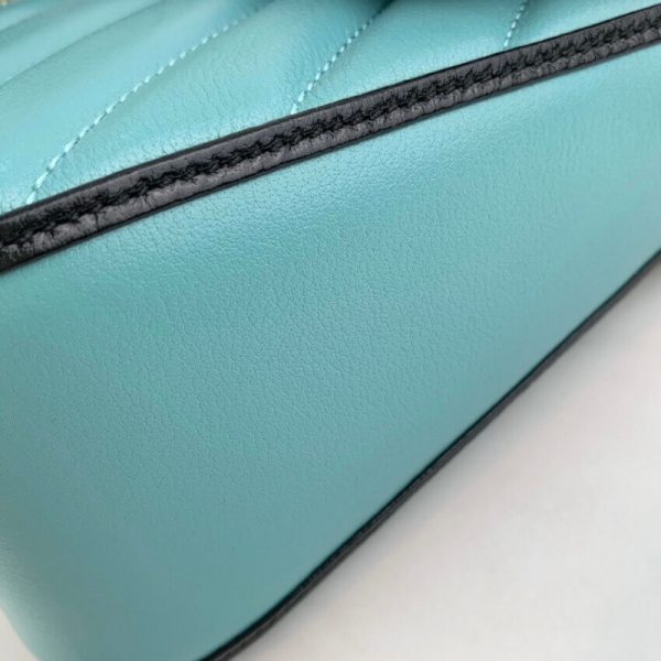 Replica Gucci GG Marmont Mini Bag in Butter & Pastel Blue Leather - Image 8