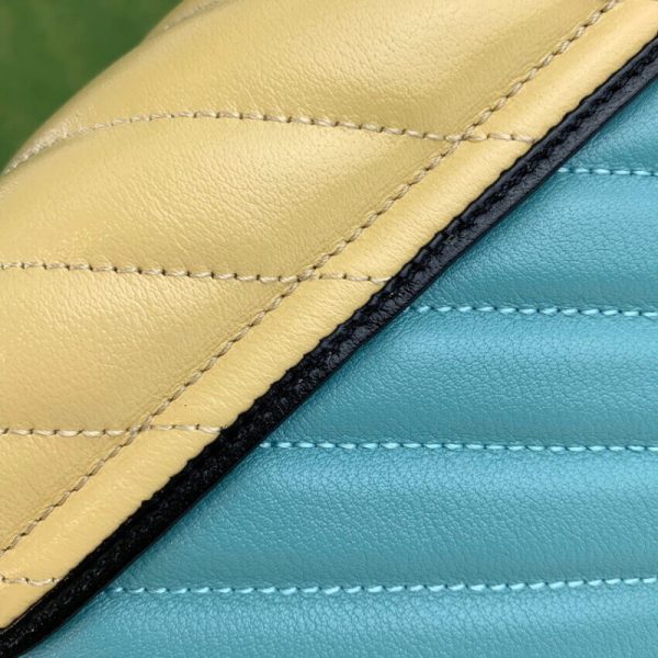 Replica Gucci GG Marmont Mini Bag in Butter & Pastel Blue Leather - Image 9