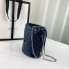 Best Replicas Bags - Gucci GG Marmont Mini Replica Bucket Bag in Blue Shop For Best Louis Vuitton LV Replica Bags With Cheap Price