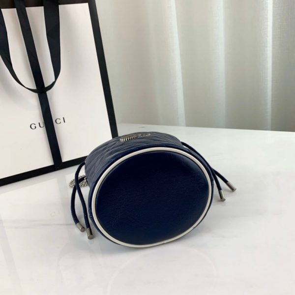 Gucci GG Marmont Mini Replica Bucket Bag in Blue - Image 5