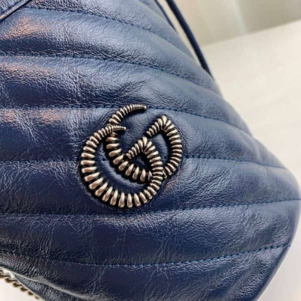 Gucci GG Marmont Mini Replica Bucket Bag in Blue - Image 6