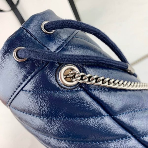 Gucci GG Marmont Mini Replica Bucket Bag in Blue - Image 7