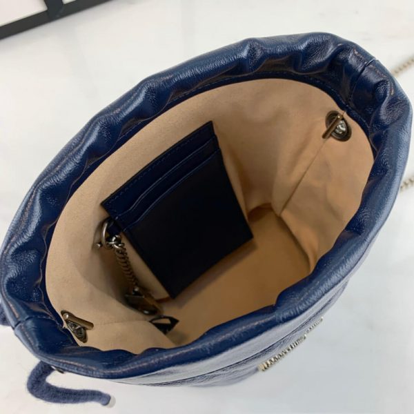 Gucci GG Marmont Mini Replica Bucket Bag in Blue - Image 9