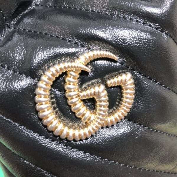 Gucci GG Marmont Mini Bucket Bag Replica - Black - Image 8