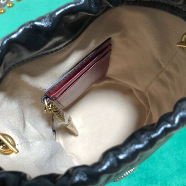 Gucci GG Marmont Mini Bucket Bag Replica - Black - Image 9