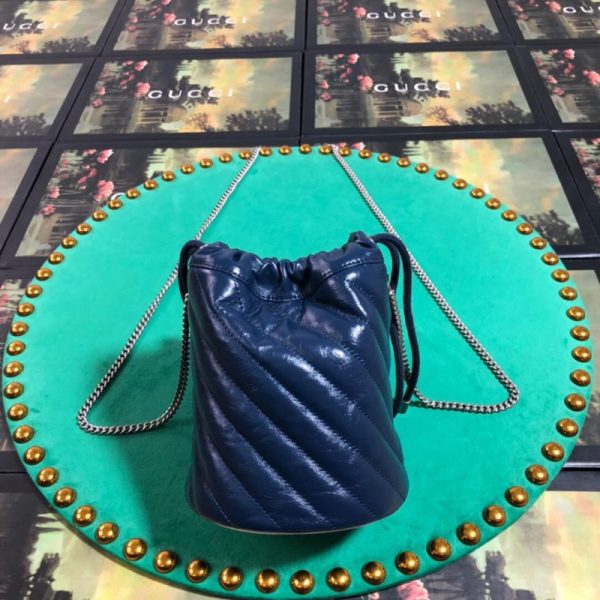 Gucci GG Marmont Mini Bucket Bag Blue Replica - Image 2