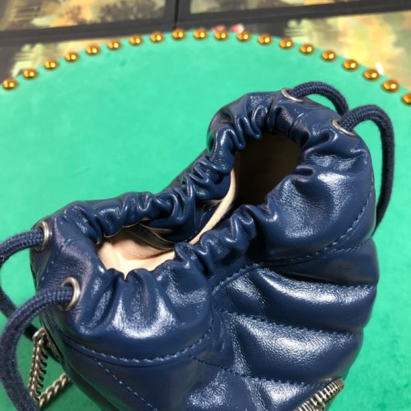 Gucci GG Marmont Mini Bucket Bag Blue Replica - Image 7