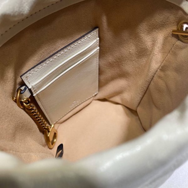 Replica Gucci GG Marmont Mini Bucket Bag in White - Image 6