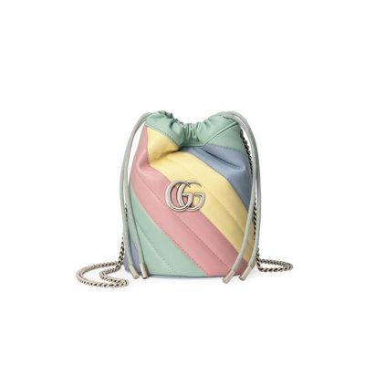 Gucci GG Marmont Mini Bucket Bag: Pastel & Rainbow Replica