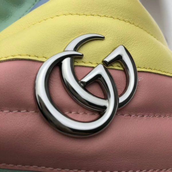 Gucci GG Marmont Mini Bucket Bag: Pastel & Rainbow Replica - Image 7