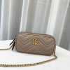 Best Replicas Bags - Replica Gucci GG Marmont Mini Chain Bag 546581 in Leather Shop For Best Louis Vuitton LV Replica Bags With Cheap Price