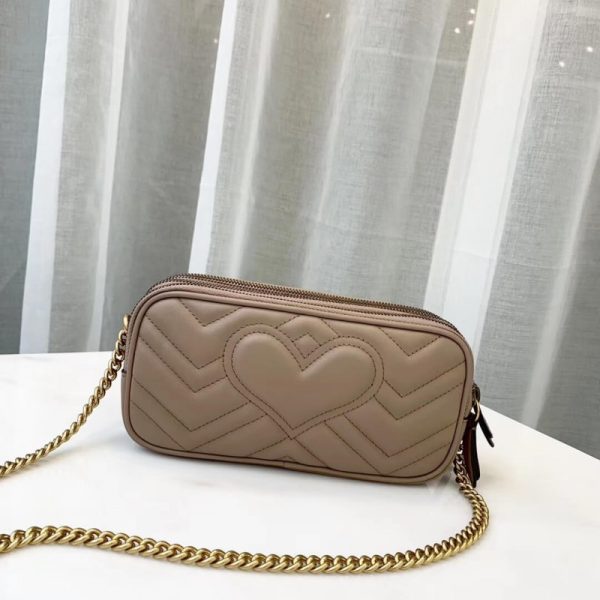 Replica Gucci GG Marmont Mini Chain Bag 546581 in Leather - Image 3