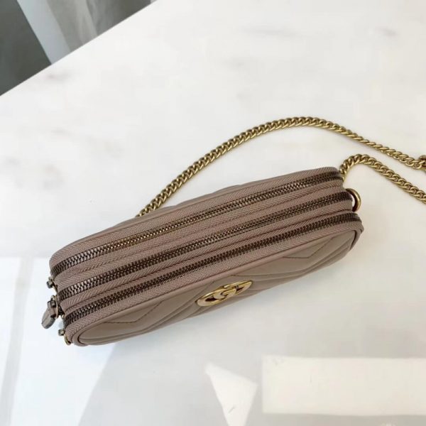 Replica Gucci GG Marmont Mini Chain Bag 546581 in Leather - Image 4
