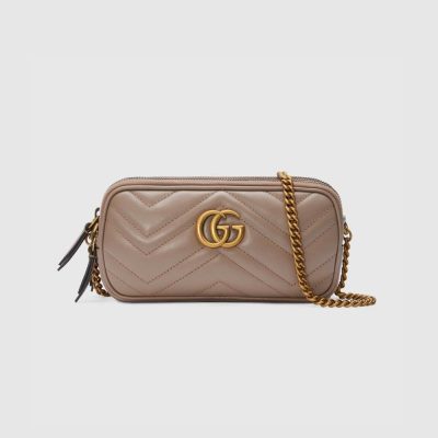 Replica Gucci GG Marmont Mini Chain Bag 546581 in Leather