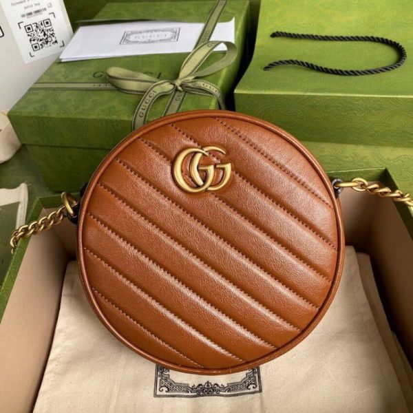 Replica Gucci GG Marmont Mini Round Shoulder Bag - Image 2