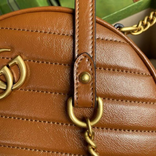 Replica Gucci GG Marmont Mini Round Shoulder Bag - Image 8