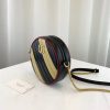 Best Replicas Bags - Gucci GG Marmont Mini Round Shoulder Bag - Beige/Black Replica Shop For Best Louis Vuitton LV Replica Bags With Cheap Price