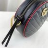 Best Replicas Bags - Replica Gucci GG Marmont Mini Round Black Shoulder Bag Shop For Best Louis Vuitton LV Replica Bags With Cheap Price