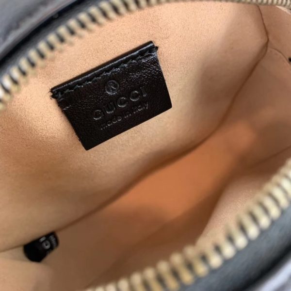 Replica Gucci GG Marmont Mini Round Black Shoulder Bag - Image 9